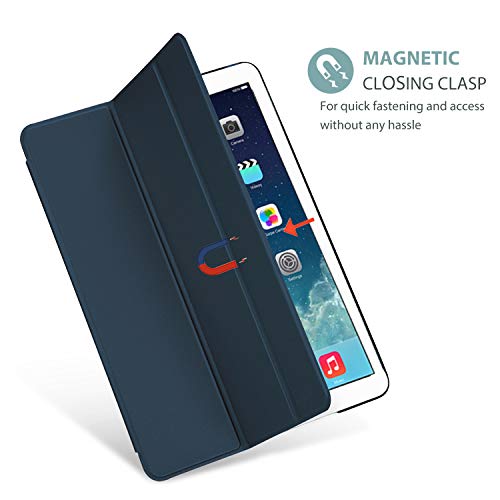 Procase Smart Case For Ipad Air 1St Edition, Ultra Slim Lightweight Stand Protective Case Shell With Translucent Frosted Back Cover For Apple Ipad Air 2013 Model (A1474 A1475 A1476) -Navy #TOP6