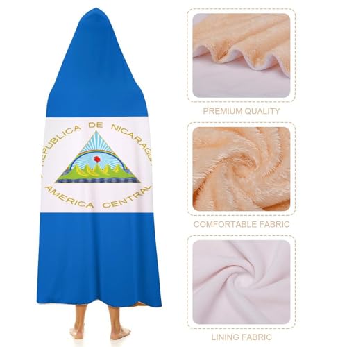 Couverture à capuche confortable et douce pour hiver rigoureux