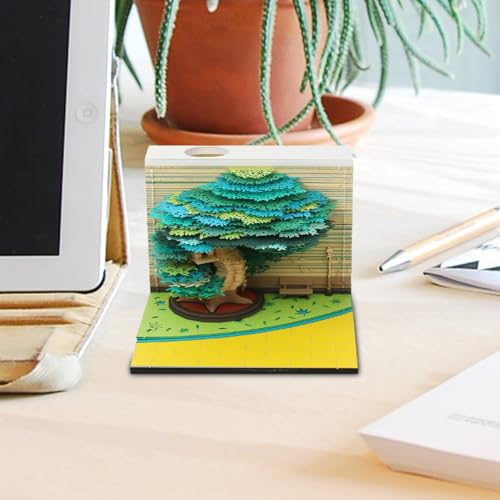 Calendrier de bureau 2026 haut de gamme en bloc-notes 3D art - 3