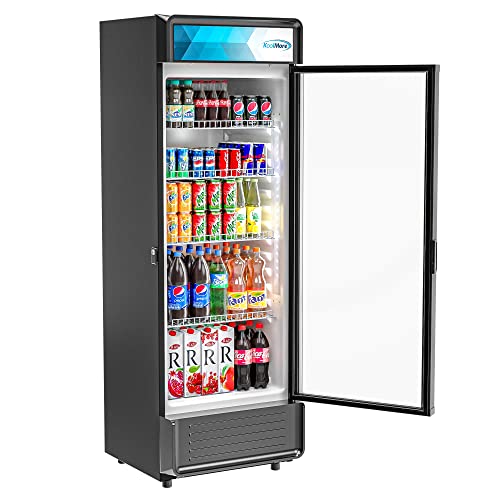 Koolmore Commercial One Glass Door Display Upright Beverage Refrigerator Cooler Merchandiser - 12 Cu. Ft [Black] (Mdr-1Gd-12C) #TOP1
