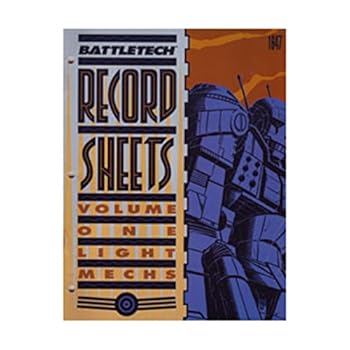 Paperback Battletech Record Sheets: Volume One, Light Mechs Book