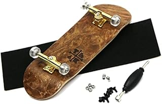 Teak Tuning Prolific Complete Fingerboard with Upgraded Components, Cloud Nine Edition - Pro Board Shape and Size, Bearing Wheels, Trucks, and Locknuts - 32mm x 97mm Handmade Wooden Board
