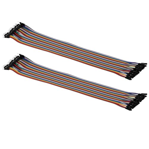 Image of Heevhas 80pcs 40 Pin Jumper Wire Cable Breadboard Ribbon Cables 30 cm/11.8 inch Male-Female Jumper Cable 24AWG Wire Jumpers for Arduino Breadboard DIY Project