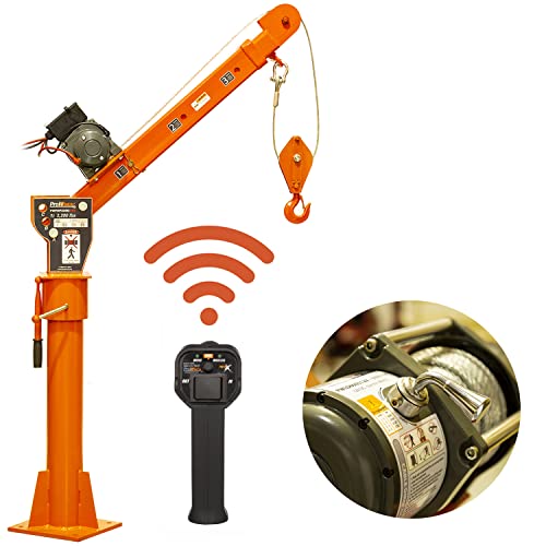 Prowinch 2000 lbs Davit Crane con Winche Eléctrico Inalámbrico 12V miniatura 1