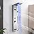 DELAVIN LED Stainless Steel Shower Panel Tower System, Wall-Mount Shower Panel with Rainfall Waterfall Shower Head, Massage Body Jets, Tub Spout, Handheld Shower, Brushed Nickel