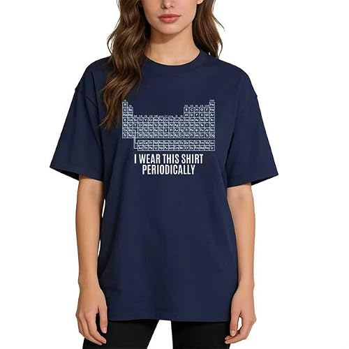 I Wear This Shirt Periodically T-Shirt Funny Sci-Fi Movie Fan Tee, Blue, L