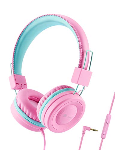 iClever Kids Headphones for Girls - Wired Headphones for Kids with MIC, Adjustable