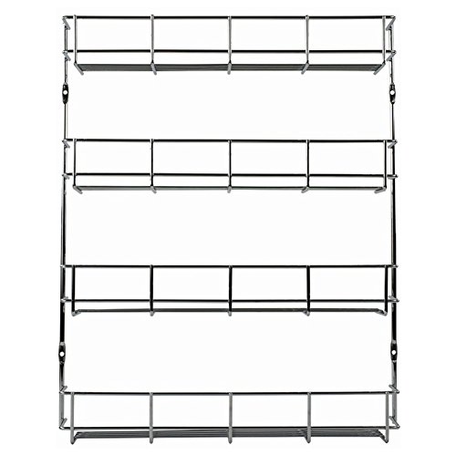 Yontree 4 Tiers Steel Spice Rack Herb Jar Holder Cabinet Shelf Storage Wall Organization #TOP1