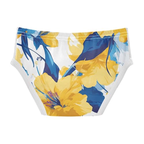 KLL Sketched Flower Print Bright Colors Baby Boys Soft Training Underwear Breathable Children Undies2