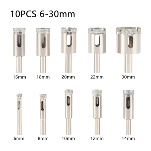 Set de brocas para vidrio 6-30 mm con recubrimiento de diamante miniatura 2