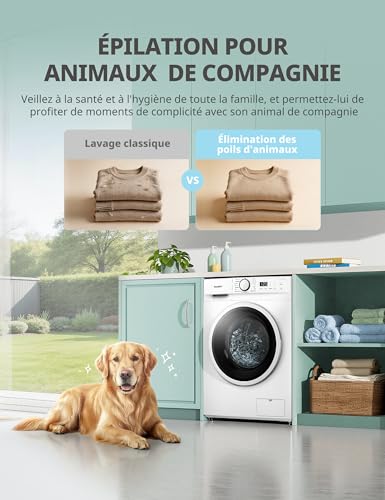 COMFEE' Lave-Linge 12KG Classe A Moteur BLDC 1400RPM Blanc CF12EWA01W – vue 4
