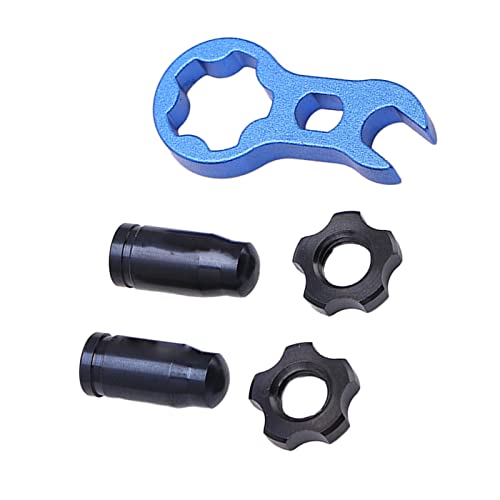 7 tapones para válvula de bicicleta de aleación de titanio, cubierta protectora ligera con juego de tuercas, ideal para protección de neumáticos (negro) miniatura 4