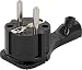 Produktbild Superslim Schutzkontakt-Winkelstecker - extraflach 8mm - mit Klappgriff und Knickschutz - 250V 16A - für Kabel bis 3x1,5 mm² (1 x schwarz)