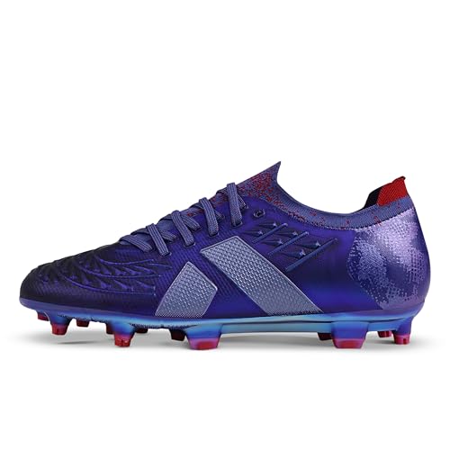 Image of Nivia Aura Football Shoes for Men, Fusion Knit TPU Upper with 3D Texture, Ortholite Sockliner, High Shear TPU Stud Sole for Firm Ground Control and Agility