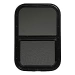 ToughGrade Vertical Sliding Black RV Window 15" X 22" X 1 1/2" Includes Mounting Ring and Bottom Screen| Camper Window, Replacement Trailer Window - Image 3
