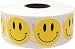 InStockLabels Smiley Face Stickers 1 Inch 1,000 Adhesive Stickers, Yellow