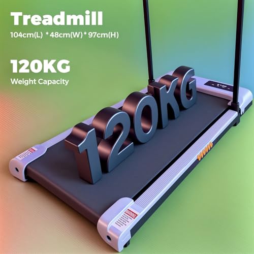 MoraRise Walking Pad Treadmill with 5% Incline, Under Desk Treadmill for Home Office, 120kg Capacity Portable Walking Machine, Quiet Electric Mini Treadmill with Remote LED Display - Image 4