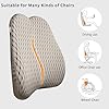 Memory Foam car Lumbar Support Pillow - Memory Foam Back Cushion - Used for car Seats, Office Chairs, recliners, Sofas, etc. (Beige)