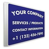 | Custom Yard Signs (4 pc) | 24"W x 18"H | Double Sided | Incl. 6"W x 18"H Metal H-Stakes | Choose f