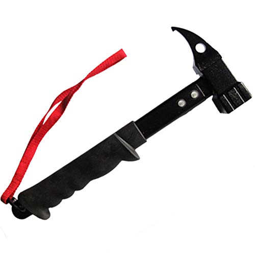 MoonyLI Practical Multifunction Hammer Camping Hammer Mallet Puller for Pegs Use Pegs Tent Nail with Rubber Handle