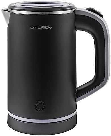 Small Kettle Electric, 0.8L Double Wall Portable Travel Kettle wi...