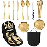 Utilisation polyvalente: cette vaisselle camping portable en acier inoxydable convient à une multitude d'occasions et est donc parfaite pour le camping, les barbecues, la randonnée, l'escalade ou les réunions en famille et entre amis