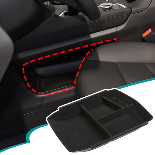 Hudiriy Car Storage Box at the bottom of the center console Compatible with Cadillac XT6 XT5 2016-2023 Lower Console Organizer Tray, ABS Under Console Storage Box Interior Accessories by Hudiriy - Used condition - US$14.06