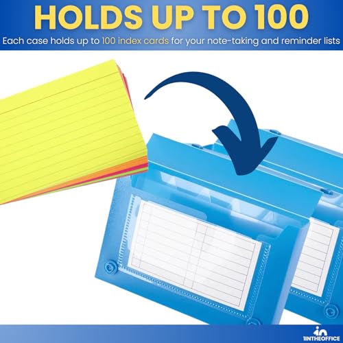 Estuche para tarjetas de índice de 3 x 5 1InTheOffice contra extravío de notas pack de 6 6