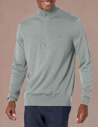 Image of Brooks Brothers Men's Supima Cotton Half-zip Logo Sweater