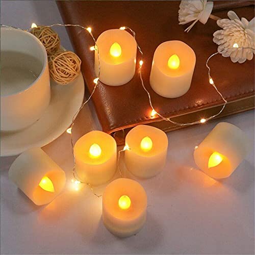 image for HIILU Flameless LED Tea Light Candles LED Votive Candles Battery-Opera