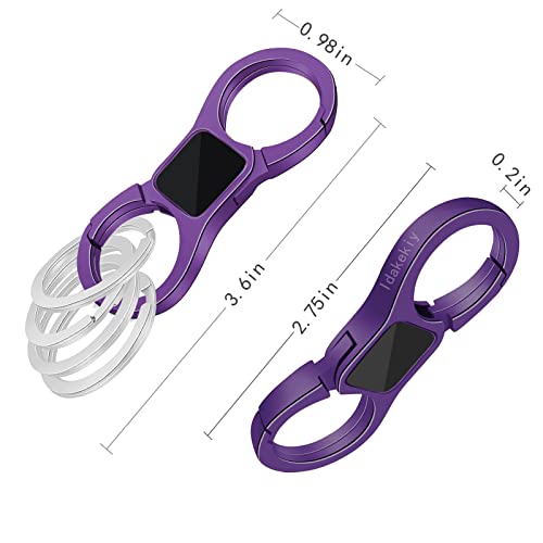 Idakekiy Key Chain Quick Release Spring With 4 Key Rings Heavy Duty Car Keychain Organizer For Men And Women #TOP2