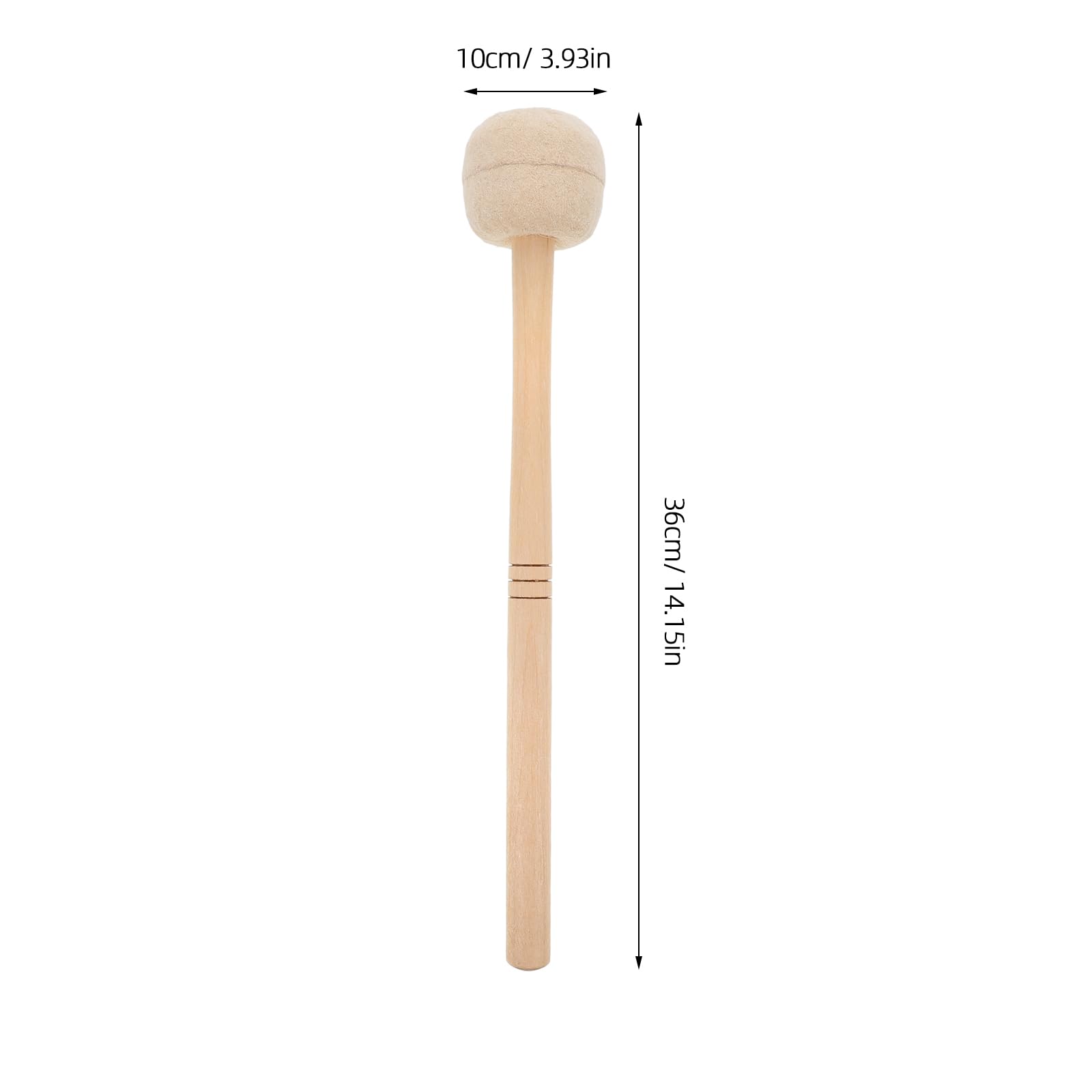 SUPVOX Maillets À Percussion En Feutre Avec Manche En Érable 36 Cm Accessoire De Batterie Polyvalent Pour Tambours Son Doux Prise Ergonomique