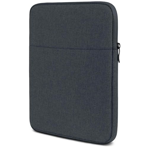 moex Tablet Hülle für Blackview Tab 90 Tasche mit Reißverschluss & Fach für Zubehör, Nylon Stoff Sleeve weich Gepolstert, Schutzhülle Minimalistisch Dash Hülle, Anthrazit