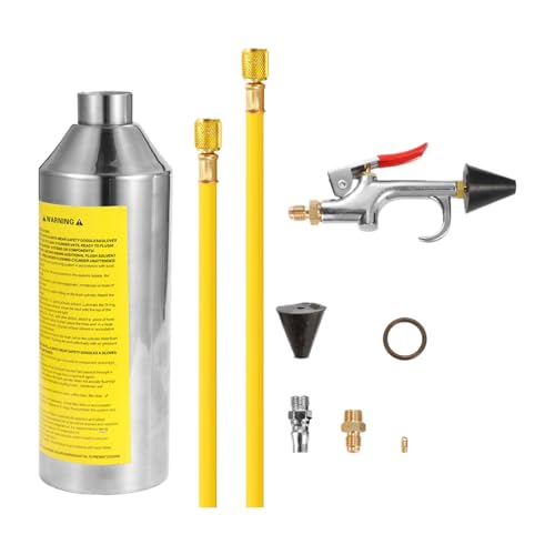 Hogvinnatil - Kit de Enjuague para Aire Acondicionado, Herramienta de Limpieza para de Aire Acondicionado, Botella de Limpieza con bidón de Acero Inoxidable para Condensador y Circuito
