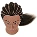 LOHXINHAIR 100% Real Human Hair Mannequin Head Manikin Manican Training Doll Head with Stand for Hairdresser Practice Braiding Styling Bleaching Dyeing Curling Cutting Natural Black
