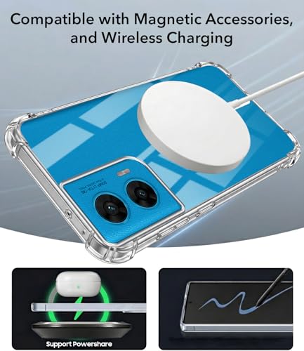 Image of Jkobi Shockproof Crystal-Clear Back Cover for Motorola Moto G96 (Magsafe Wireless Support | Drop & Camera Protection | Hard Polycarbonate)
