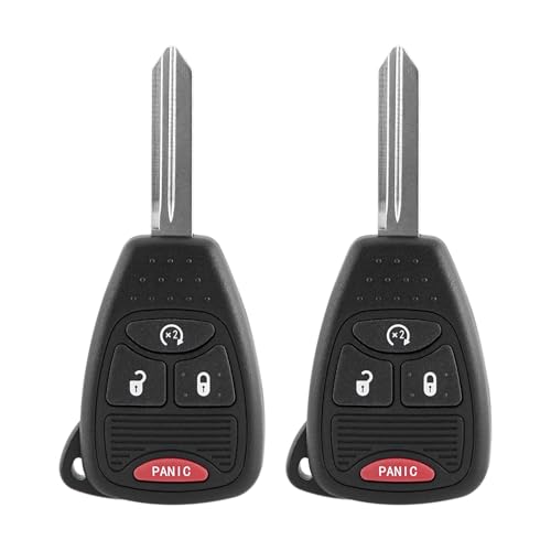 Key Fob Remote Replacement Fits for 2007-2018 Jeep Wrangler 2007-2017 Jeep Patriot 2007-2017 Jeep Compass Keyless Entry Remote OHT692713A (Pack of 2)