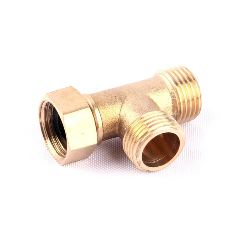 Raccordo a T in ottone da 6 pezzi da 1/2 pollice for tubo dell'acqua da giardino Raccordo a T con filettatura in ottone