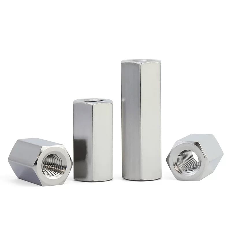 SS304 Stainless Steel Long Hex Coupling Nuts DIN6334 Standoff Spacer Pillar M5-M16 (10,M12 x 50mm)