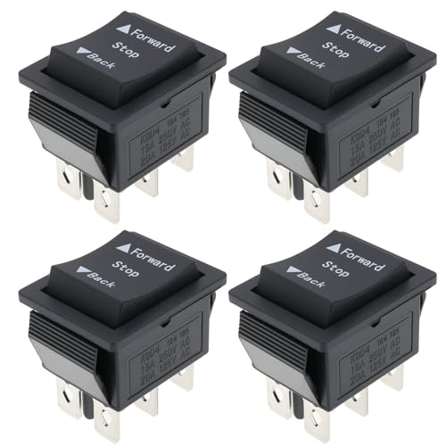 SG Store 4 Interrupteurs Marche Avant/arrière 31x25mm Compatible avec Les Véhicules électriques Power Wheels F 6V 12V 24V