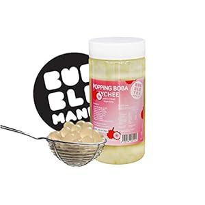 Originele Boba Popping fruitparels voor Bubble Tea Lychee Litchi (450 g)