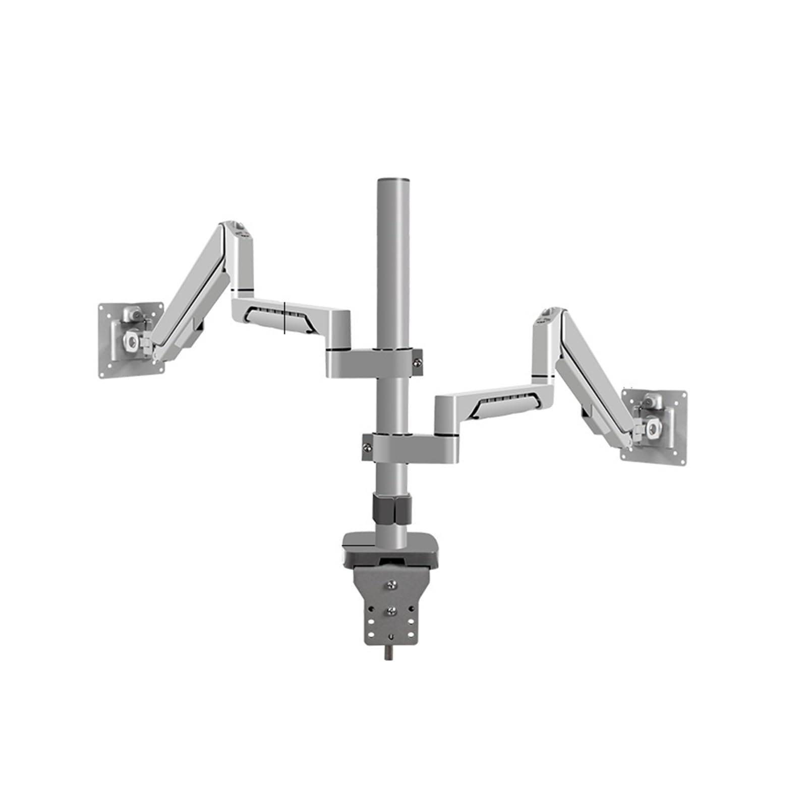 TKJfdTY 27/32-Inch Dual-Screen Monitor Splicing Bracket Lifting And Rotating Computer Screen Desktop Heightening Base Stand，Silver gray
