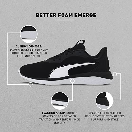 PUMA PUMA Men's Better Foam Emerge Running Shoe, Puma Black, 13