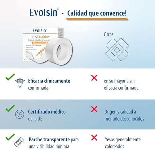 Miniatura 8 de Evolsin Parches Cicatrizantes - Para Todo Tipo De Cicatrices - Reduce Visiblemente Las Cicatrices - Silicon Scar Sheets Para Un Tratamiento Sencillo