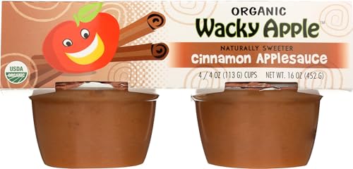 Wacky Apple, Applesauce Cinnamon Apple Organic, 4 Ounce, 4 Pack