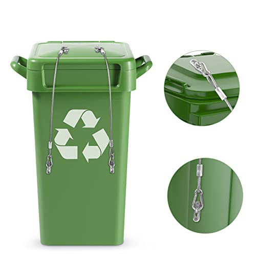Tririte 4 Pack Outdoor Trash Can Lid Lock, Metal Garbage Can For Stop From Rummaging, Durable Wire Rope For Universal Trash Bin Lid #TOP1