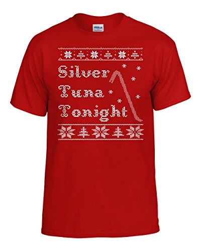 Silver Tuna Tonight T-Shirt Tonight Funny Christmas Ugly Sweater Retro Movie Cross Stitch Retro2