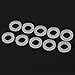10-Pack White Silicone Gasket Sealing Rings, 37mm 24mm Inner Diameter, 3mm Thick, Flat O-Rings for Water Heaters, Household Appliances