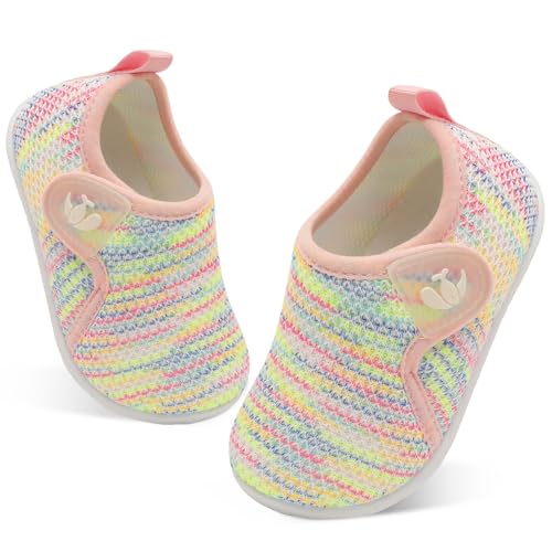Image of FEETCITY Toddler Walking Shoes Slip On Toddler Shoes Boys Girls Kids Sports Sneakers Casual School Shoes Barefoot Shoes