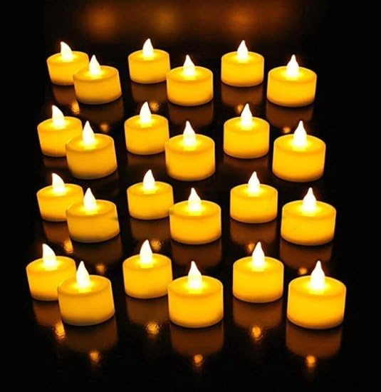 LED Tea Light Candles, Battery Operated, 3.8 x 4 cm, Warm White Flameless Lights for Home Decoration, 2 Pcs-image-49